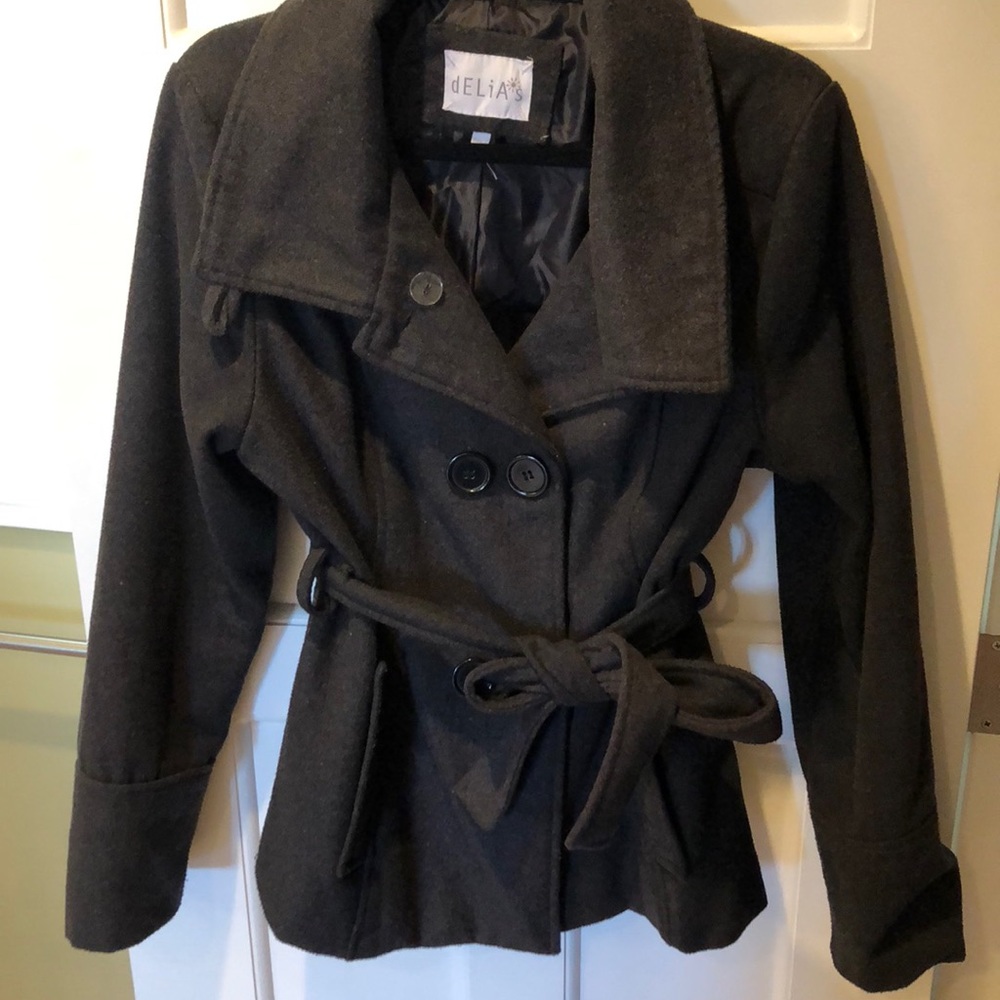 Dark Grey Double-Breasted Jacket